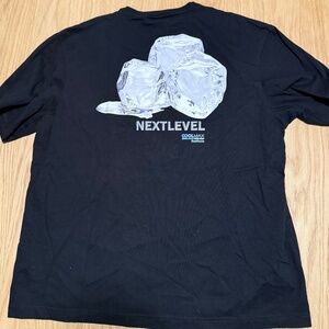 H&M RELAXED FIT , BLACK, COOLMAX ECOMODE T SHIRT, LOGO ON BACK